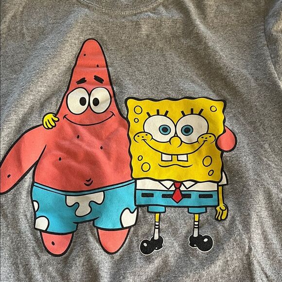 SpongeBob SquarePants Gray T-Shirt with Patrick - Picture 4 of 4